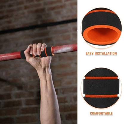 DECHOUS 3Pcs Foam Grip Handles for Pull Up Bar Non Slip Sponge Tubing Attachment for Fitness Enhanced Comfort and Safety Thick Bar Adapter Kit for Home Gym Workouts