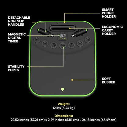 Core Trainer Balance Board - Enhanced Stability, Full-Body Workout, Dynamic App Integration, Sleek Design, and Durable Material, Pure Fitness Boost Your Core Strength