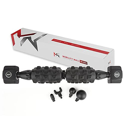 Pro Series- Stand Up Door Mounted Textured Foam Roller for Deep Tissue Massage & Muscle Recovery for Exercise, Includes 4 Trigger Point Attachments