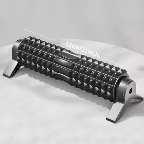 New Upgrade Bracket Foam Roller with Stand for Back Leg Pain, 21 Inch Firm Deep Tissue Muscle Massager for Sore Muscles (Black) - color: Black