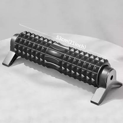 New Upgrade Bracket Foam Roller with Stand for Back Leg Pain, 21 Inch Firm Deep Tissue Muscle Massager for Sore Muscles (Black) - color: Black