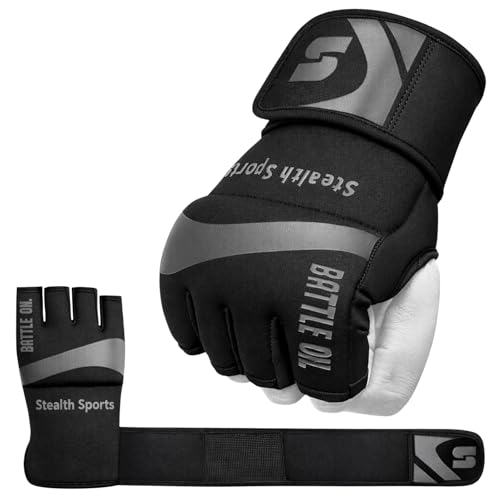 Boxing Inner Gloves Neoprene Wrist Support Padded Gel Wraps Hand Protection Boxing Bag Hand Wraps for Punching MMA Martial Arts Muay Thai Speed Bag Training – Under Mitts - size: Small