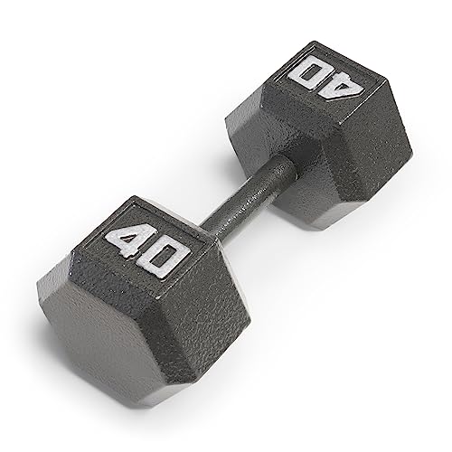 Marcy Cast Iron Hex Dumbbells Collection - Available size from 3-lb to 100-lb, SOLD INDIVIDUALLY - style: 40lbs