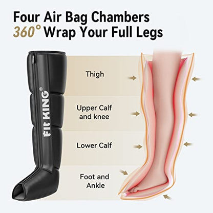 FIT KING Air Compression Recovery System, Sequential Device for Fast Recovery, Foot and Leg Massager Boots to Enhance Sports Performance, FSA-HSA (Small) - size: Small