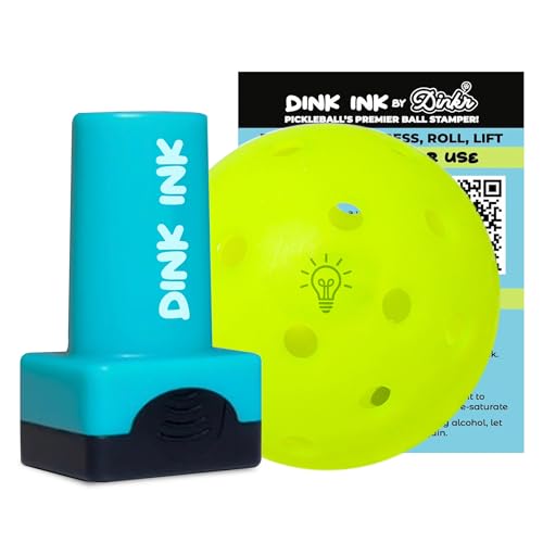 Dink Ink Pickleball Stamper – Fun Way to Mark Your Pickleballs | Great Gift for Pickleball Lovers | Easy to Use | No Mess | Long-Lasting Ink | Perfect Stocking Stuffer for The Holiday - color: Bright Idea