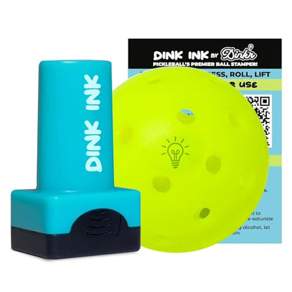 Dink Ink Pickleball Stamper – Fun Way to Mark Your Pickleballs | Great Gift for Pickleball Lovers | Easy to Use | No Mess | Long-Lasting Ink | Perfect Stocking Stuffer for The Holiday - color: Bright Idea