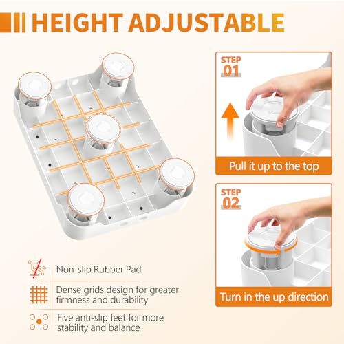 Ronlap Small Step Stools for Adults Car Step Stool for Elderly, White-Gray - color: White-gray