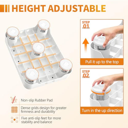 Ronlap Small Step Stools for Adults Car Step Stool for Elderly, White-Gray - color: White-gray