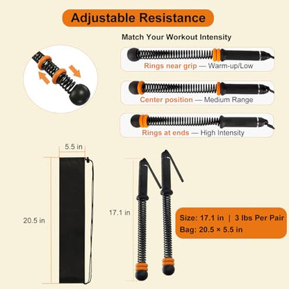 Weighted Ropeless Battle Ropes for Home Gym Small Space Workout with Bag