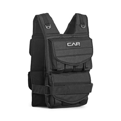 CAP Adjustable Weighted Vest 20–150 lbs for Strength Training, Running & Workouts, Weight Vest for Men & Women, Fitness Training Vest - style: 40lbs