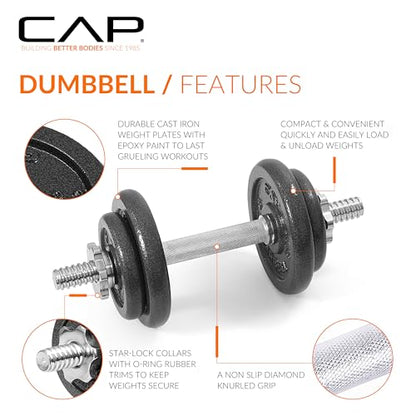 Cap Barbell Adjustable Dumbbell Weight Set | Multiple Options