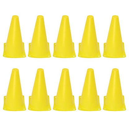 23cm Soccer Training Cones - 10-Pack Polyethylene Field Markers for Football, Basketball, and Agility Drills