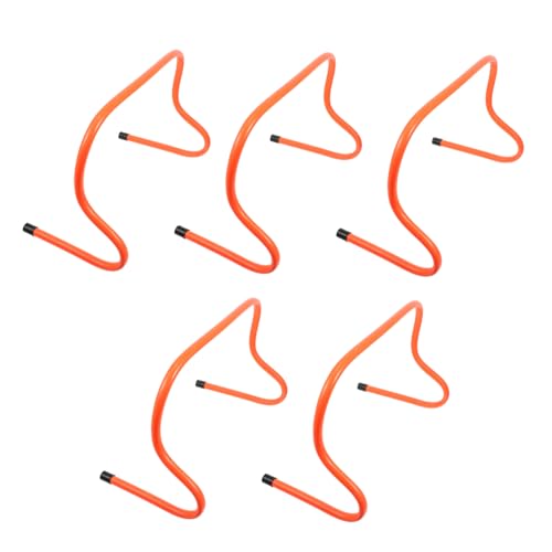 GALPADA 5Pcs Orange Soccer Agility Training Hurdles Stable Outdoor Speed Equipment for Football Baseball and Track Drills Enhance Coordination and Practice Drills