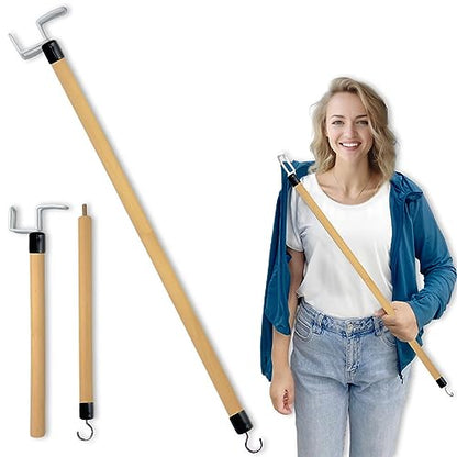 27'' Dressing Stick, Long Dressing Stick for Elderly, Disabled, Limited Mobility – Daily Living Dressing Aid Stick for Hip Replacement, Back - Dressing Aid for Pants, Shoes, Socks