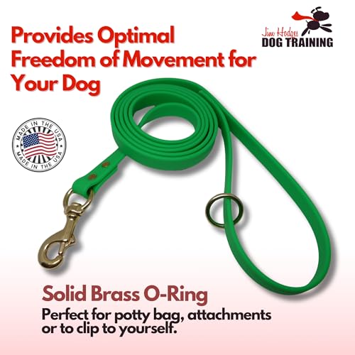 Gummy K9 Dog Leash, Biothane, Dog Training Leash, Made in The USA, 6 Feet, Various Sizes & Colors (1/2, Green)