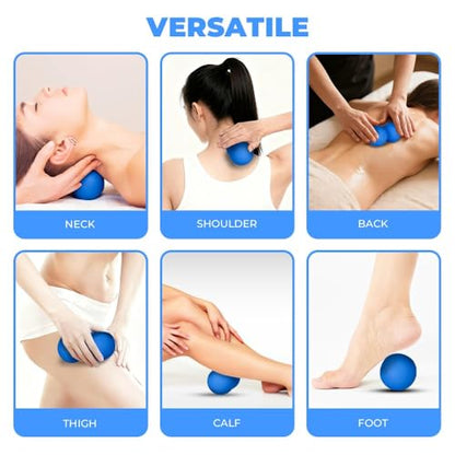 KYKJEYDD Peanut Massage Ball - Double Lacrosse Ball for Deep Tissue Massage & Myofascial Release, Medium Density Trigger Point Therapy Tool for Muscle Pain Relief, Neck, Back, Feet Father Day Gift