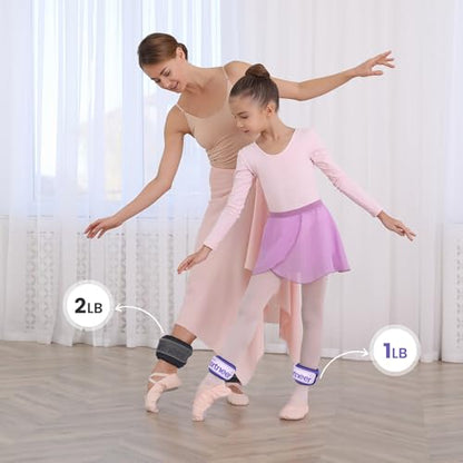 Sportneer Ankle Weights 0.5/1/2/3/5 LBS 1 Pair Wrist Leg Arm Weights - color: Black, size: 2 lb x 2
