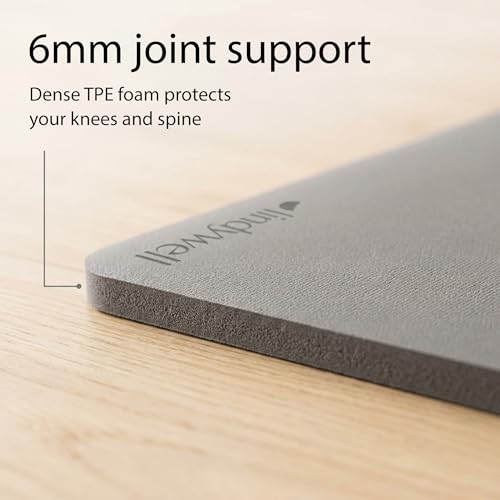 Lindywell Pilates Yoga Workout Mat Non Slip 6mm, 8mm, 10mm Thick - 6ft x 26in