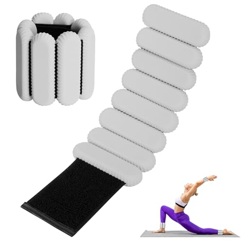 Wrist Ankle Weights for Women, Adjustable Ankle Weights Strength Training Silicone Bracelets Workout Wrist Ankle Weights for Men Women Yoga Running Dance Ankle Arm Leg Weights (2lb) - color: Grey