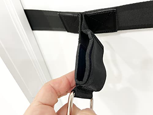 Bodylastics Upgraded Resistance Band Ultra Anchor Attachment -Heavy Duty Door Anchor for Exercise Bands -Strong Nylon Webbing, Neoprene Padding, D-Rings -Door Anchor System for Workout Bands w/Handles