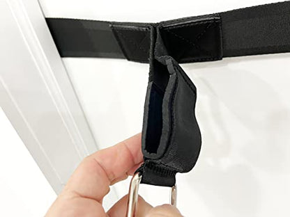 Bodylastics Upgraded Resistance Band Ultra Anchor Attachment -Heavy Duty Door Anchor for Exercise Bands -Strong Nylon Webbing, Neoprene Padding, D-Rings -Door Anchor System for Workout Bands w/Handles