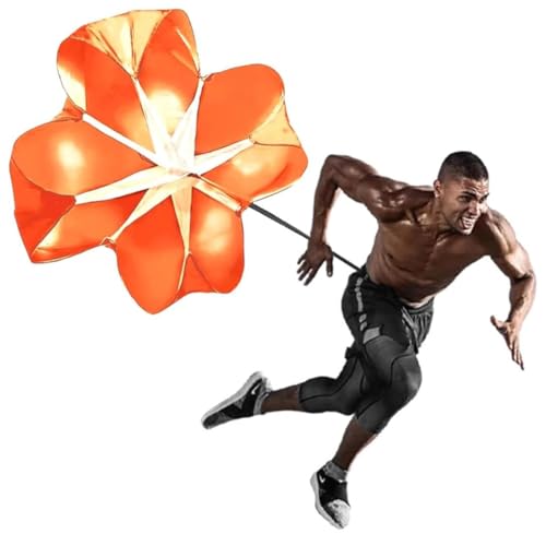 Running Speed Chute Resistance Parachute 56 inch Powerchute Umbrella Training Sprint Power Soccer Trainer for Runner, Football, Soccer Drilling