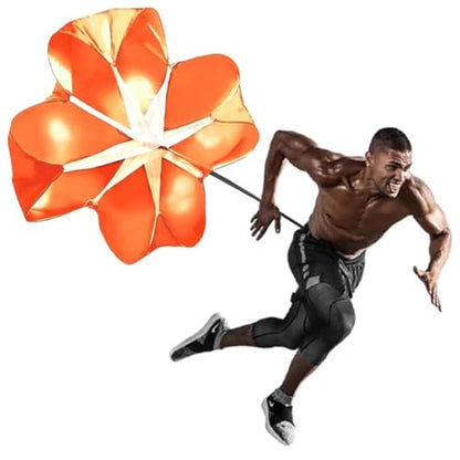 Running Speed Chute Resistance Parachute 56 inch Powerchute Umbrella Training Sprint Power Soccer Trainer for Runner, Football, Soccer Drilling