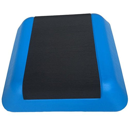 16in Square Aerobic Step Platform with 4 Risers Adjustable Exercise Fitness Workout Stepper,Blue and Green
