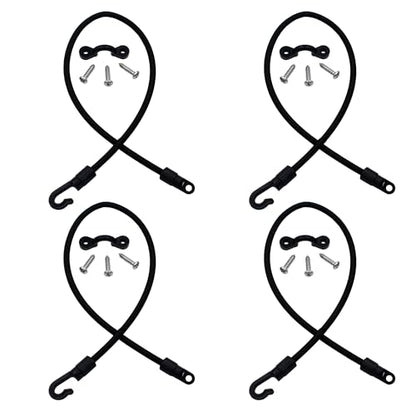2 Pcs Rod Tamer Strap Holder Deck Mount Connector Gunwale Mount Rod Strap Rod Hold Down Strap - color: Black X 4 Pack