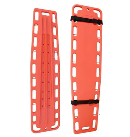 Foldable Lifeguard Spine Board Stretcher - Plastic Water Backboard, 350Lb Capaci, Floatable Design for Emerncy Response & Quick Recovery - color: Straight