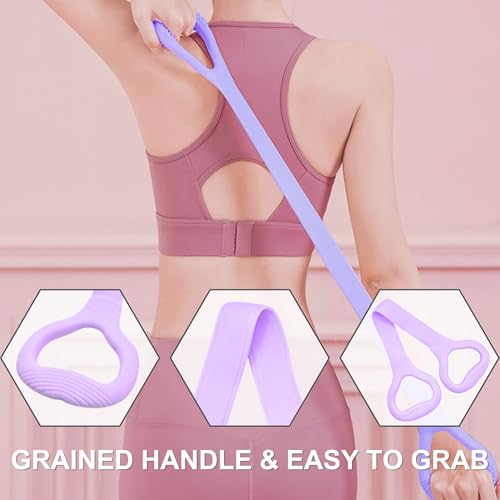 Figure 8 Resistance Band, Fitness Elastic Rope, Execrise Workout for Arm, Back, Chest and Shoulder, Yoga, Pilates, Stretching, Physical Therapy Equipment