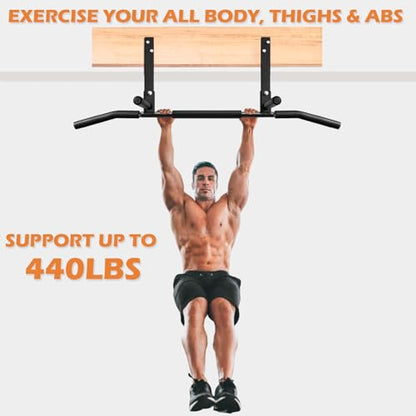 ATENTO Pull Up Bar, Chin Up Bars Ceiling Mount, Workout for Home Gym, Beam, Crossfit - Heavy-Duty, Foam Grip, Easy installation