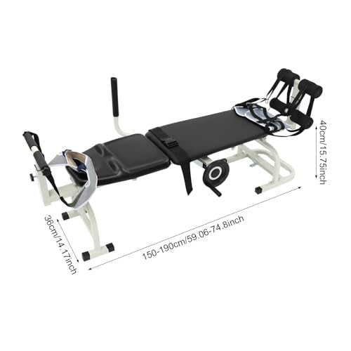 Home Lumbar Traction Bed, Full Body Traction & Stretch Decompression Bench/Table Machine for Back Spinal Decompression, Portable Spine Stretcher Bed for Improve Memory, Relieve Body Aches and Pains
