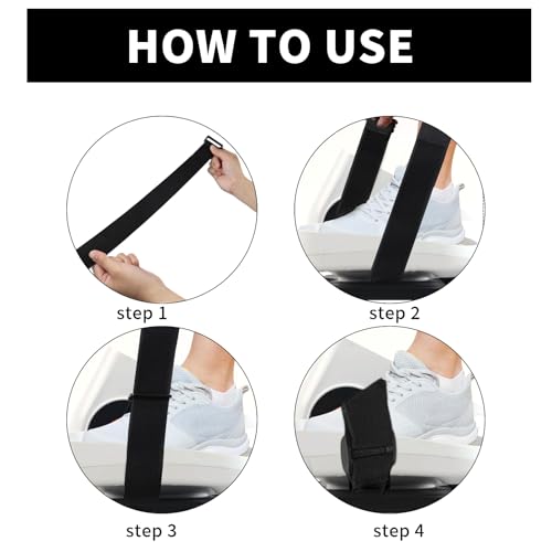 4pcs Leg Exerciser Traction Straps, Pedal Strap for Elliptical Exercise Machine, Fitness Equipment Accessories, Easy to Carry, Assemble and Store, Suitable for Home, Office or Gym Use