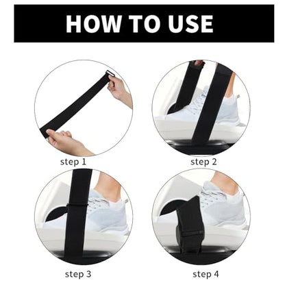 4pcs Leg Exerciser Traction Straps, Pedal Strap for Elliptical Exercise Machine, Fitness Equipment Accessories, Easy to Carry, Assemble and Store, Suitable for Home, Office or Gym Use