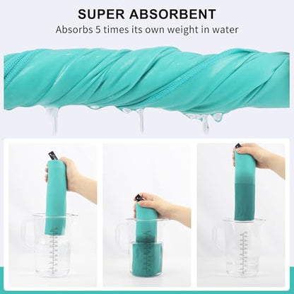 Rainleaf Microfiber Towel Perfect Travel & Gym & Camping Towel. Quick Dry - Super Absorbent - Ultra Compact - Lightweight. Suitable for Trip, Beach, Shower, Backpacking, Pool