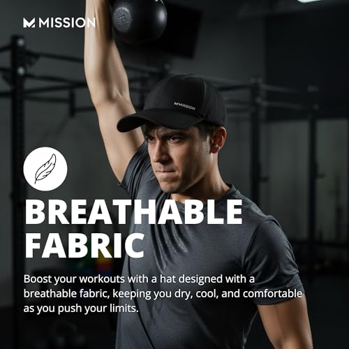 MISSION Cooling Performance Hat, Unstructured Low-Profile Adjustable Fit - UPF 50 - for Running, Workouts & Outdoors