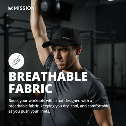 MISSION Cooling Performance Hat, Unstructured Low-Profile Adjustable Fit - UPF 50 - for Running, Workouts & Outdoors
