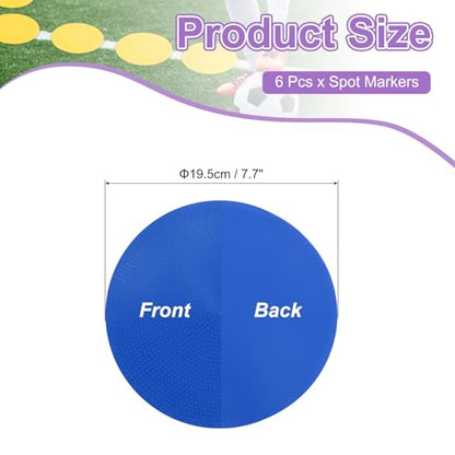PATIKIL Spot Markers, Non-Slip Floor Dots Agility Markers Flat Field Cone Poly Dot - color: Blue