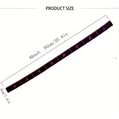 Multi-loop Yoga Stretch Strap with Numbers, Non-slip Fabric Resistance Band for Flexibility, Mobility & Home Workout