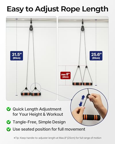 GD Soulder Pulley for Physical Therapy Dr. Shoulder Made in Korea - Adjustable Rope Exercise Equipment for Rotator Cuff, Frozen Shoulder Rehab & Range of Motion, Post Surgery Stretching | Door Anchor Included