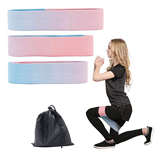 CHOOYOU Booty Bands Non Slip Resistance Hip Exercise Bands Fitness Loop Workout Hip Stretch Bands for Home Fitness, Crossfit, Stretching, Strength Training, Physical Therapy -3 Packs