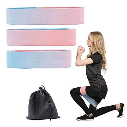 CHOOYOU Booty Bands Non Slip Resistance Hip Exercise Bands Fitness Loop Workout Hip Stretch Bands for Home Fitness, Crossfit, Stretching, Strength Training, Physical Therapy -3 Packs