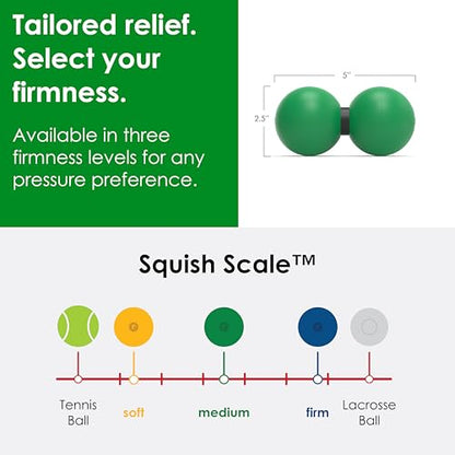 2-in-1 Medium Peanut & Lacrosse Ball Roller | Deep Tissue Massage Tool for Fascia, Plantar Fasciitis, Hips & Back | Mobility & Recovery Roller | Compact, Travel-Friendly, Pilates & Therapy Ready