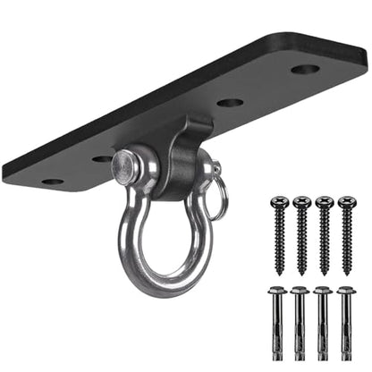Dolibest Ceiling Mount Swing Hanger Heavy Duty Swing Set Hook for Porch Swing Hammock Chair Yoga Silk Suspension Straps Gymnastic Ring, Wall Anchor for Resistance Bands (900LB)