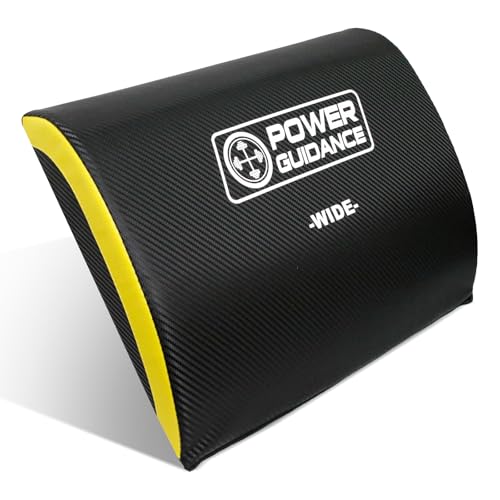 POWER GUIDANCE Ab Exercise Mat - Sit Up Pad - Abdominal & Core Trainer Mat for Full Range of Motion Ab Workouts - color: black #3 Wide, size: 16.93" x 12.99"