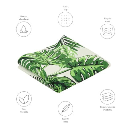 Foldable Yoga Mat, 1.5mm Thick Exercise Yoga Mat With Carry Bag - color: Green