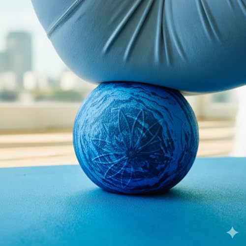 EVA Posture Ball in Marble Blue - size: 6" dia.