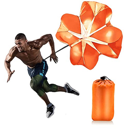 Running Parachute for Speed Training, 56 inch Resistance Parachute for Athletes, Sprinting & Football Training Equipment with Adjustable Waist Belt, Drag Chute to Improve Velocity & Explosive Power