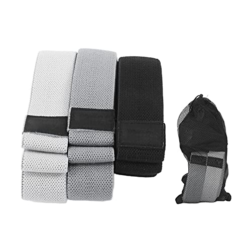 Resistance Bands Set, Workout Bands for Legs and Glutes, Nonslip Cotton - Polyester Elastic Loop Bands with Latex Core, 3 Levels Resistance for Home Gym, Travel, Booty